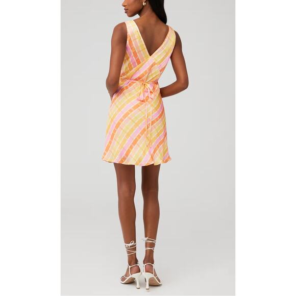 Peppermayo Audrey Vintage Slip Dress Splice Check Sz 2 - Picture 2 of 5